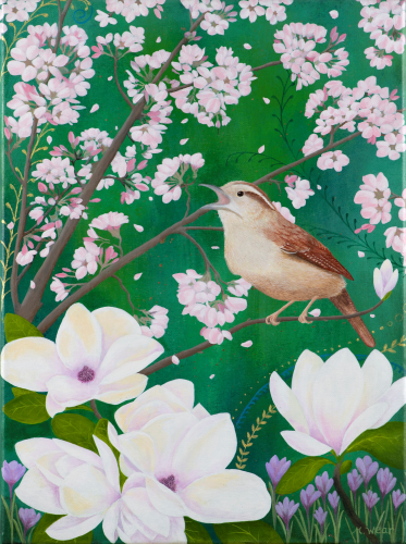 Birdsong  •  12&quot; x 16&quot;, .75 depth  •  2020  •  Acrylic