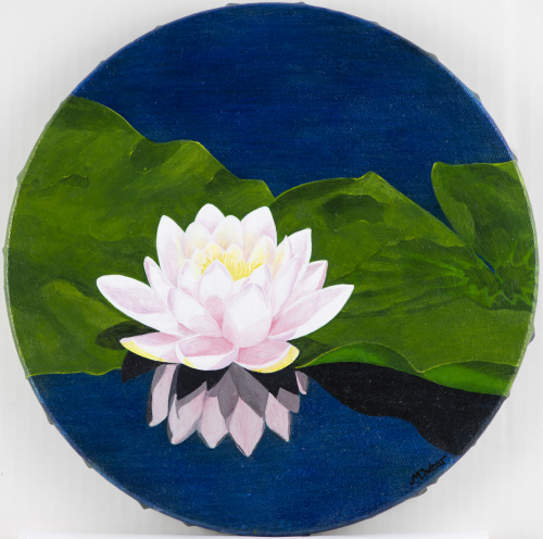 Water Lily  •  10&quot; diameter  •  2019  •  Acrylic